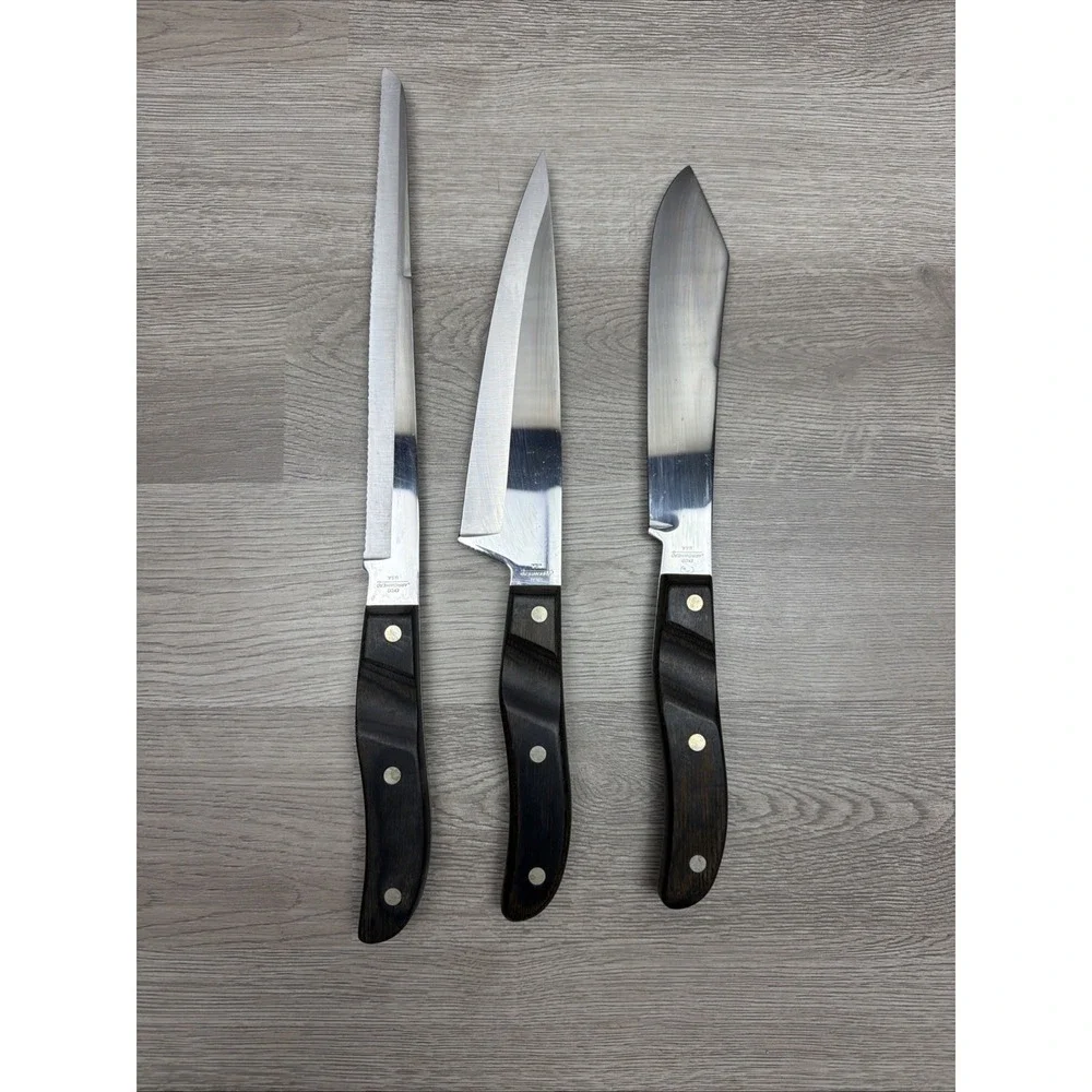 VTG EKCO USA Arrowhead Stainless Steel Butcher Knife,Slicer Knife,Chef Knife USA